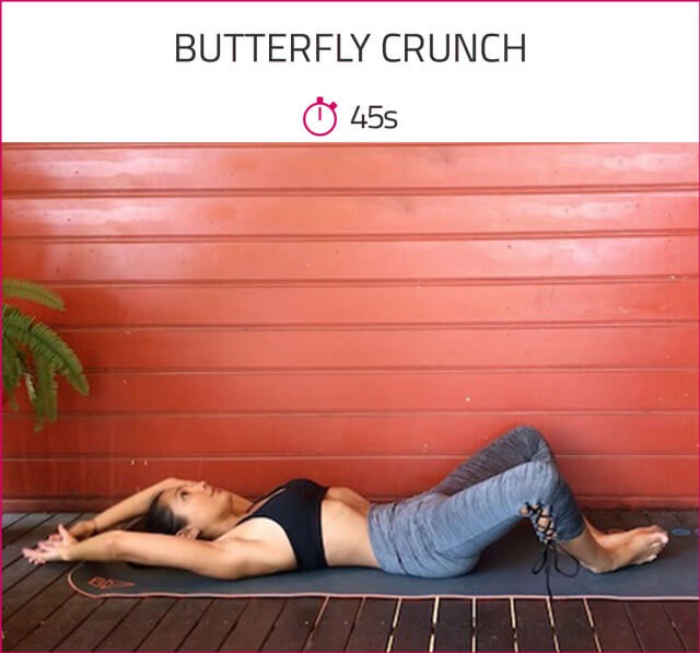 abs workout for women butterfly crunch