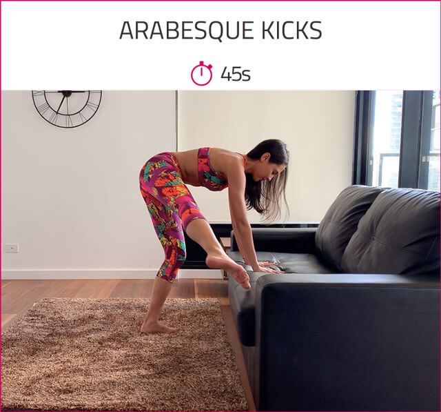 best at home butt workout arabesque kicks