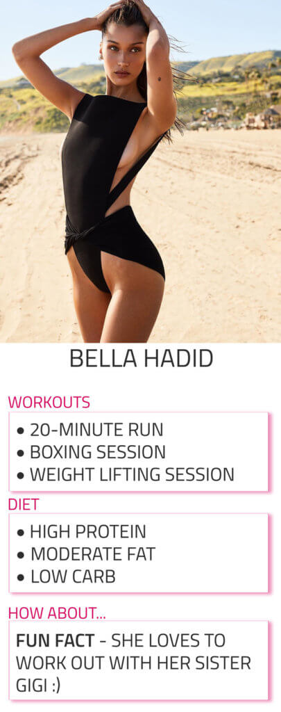 bella hadid diet and workout routine