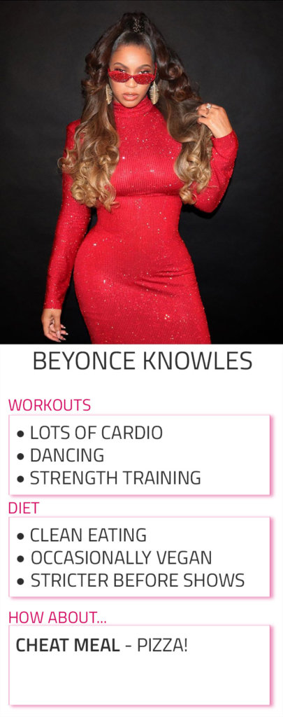 beyonce diet workout rotuine