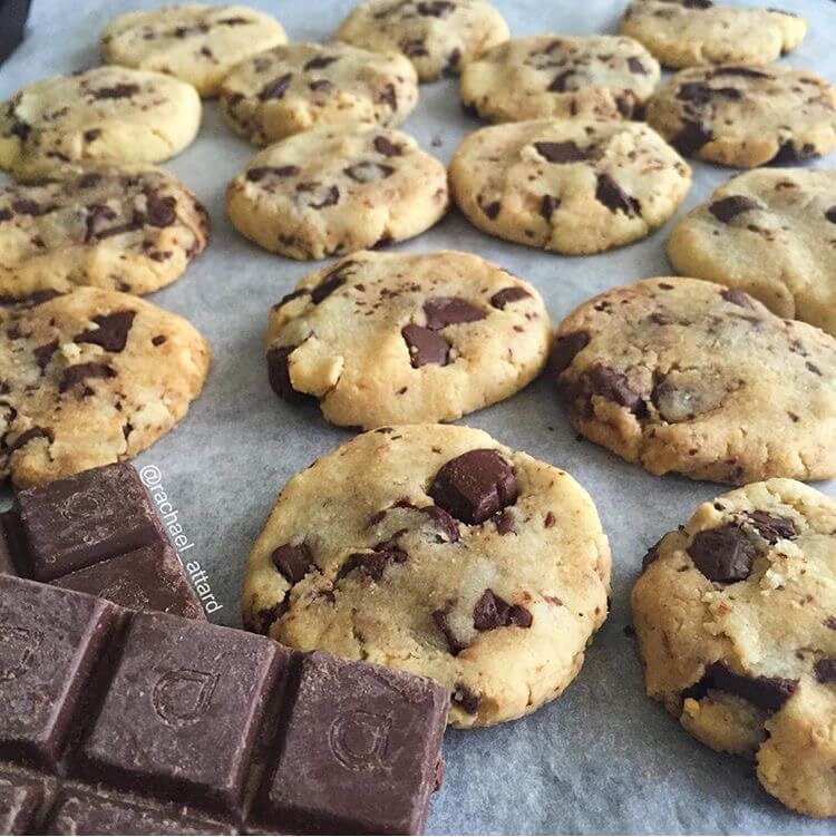 healthy choc chip cookies