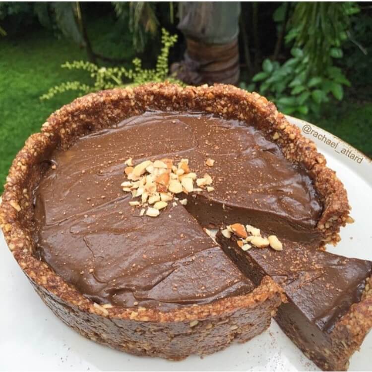 chocolate avocado mousse tart