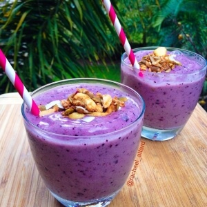 clean eating guidelines - healthy blueberry smoothie recipe