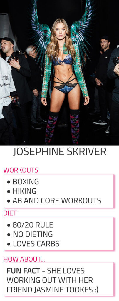 josephine skriver diet and workout routine
