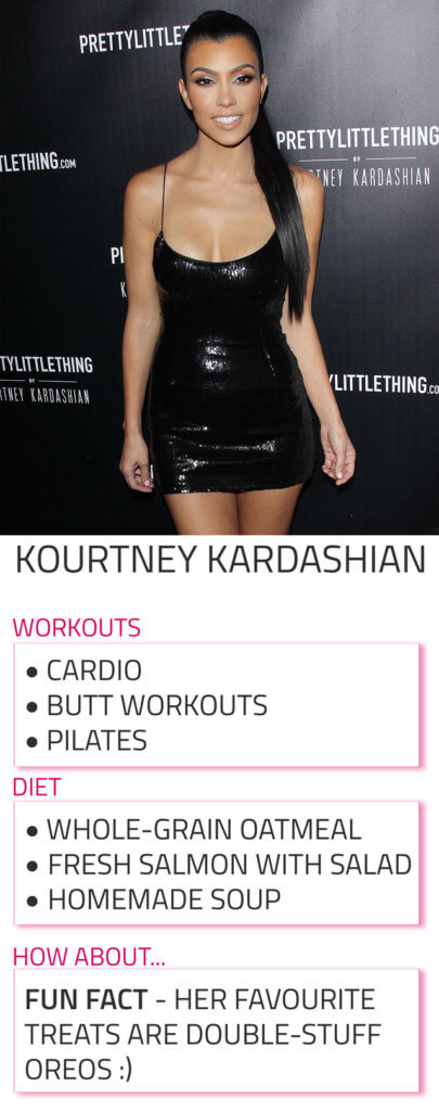 kourtney kardashian diet and workout routine