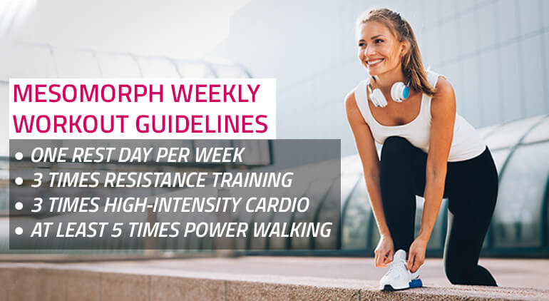 weekly workout guide for mesomorph girls