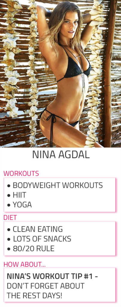 nina agdal diet workout routine