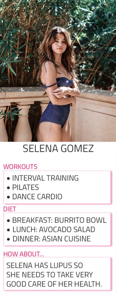 selena gomez diet workout