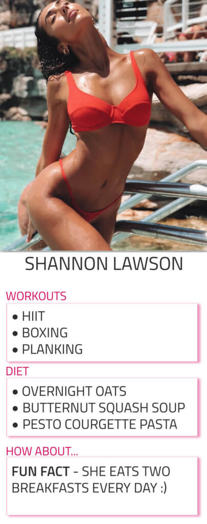 shannon lawson diet and workout routine
