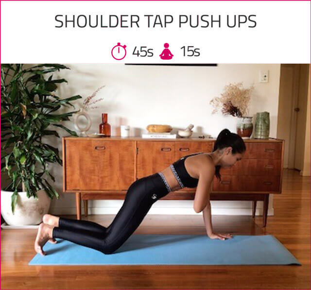 shoulder tap push ups