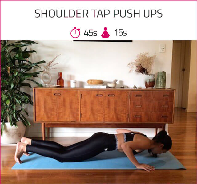 shoulder tap push ups