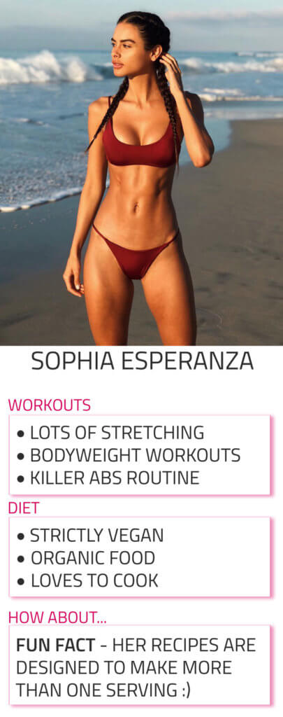 sophia esperanza diet and workout routine