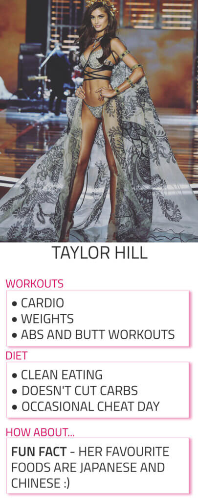 taylor hill diet and workout routine